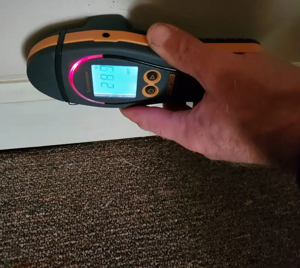 Moisture detection at baseboard during Mold Inspection & Testing in Boone
